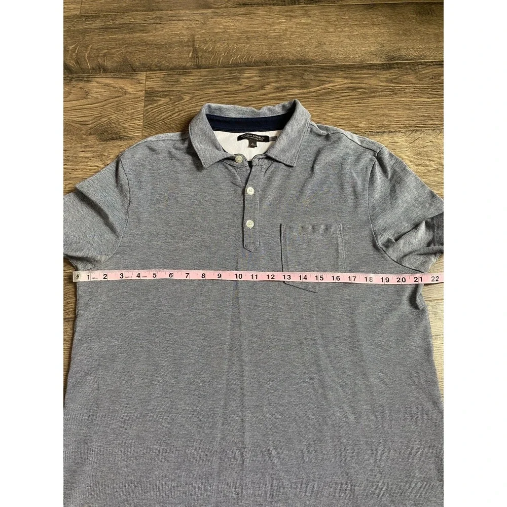 EUC Mens Banana Republic performance pique polo short sleeve stretch size L‎